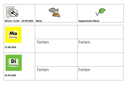 Speiseplan 31.08.-03.09.26